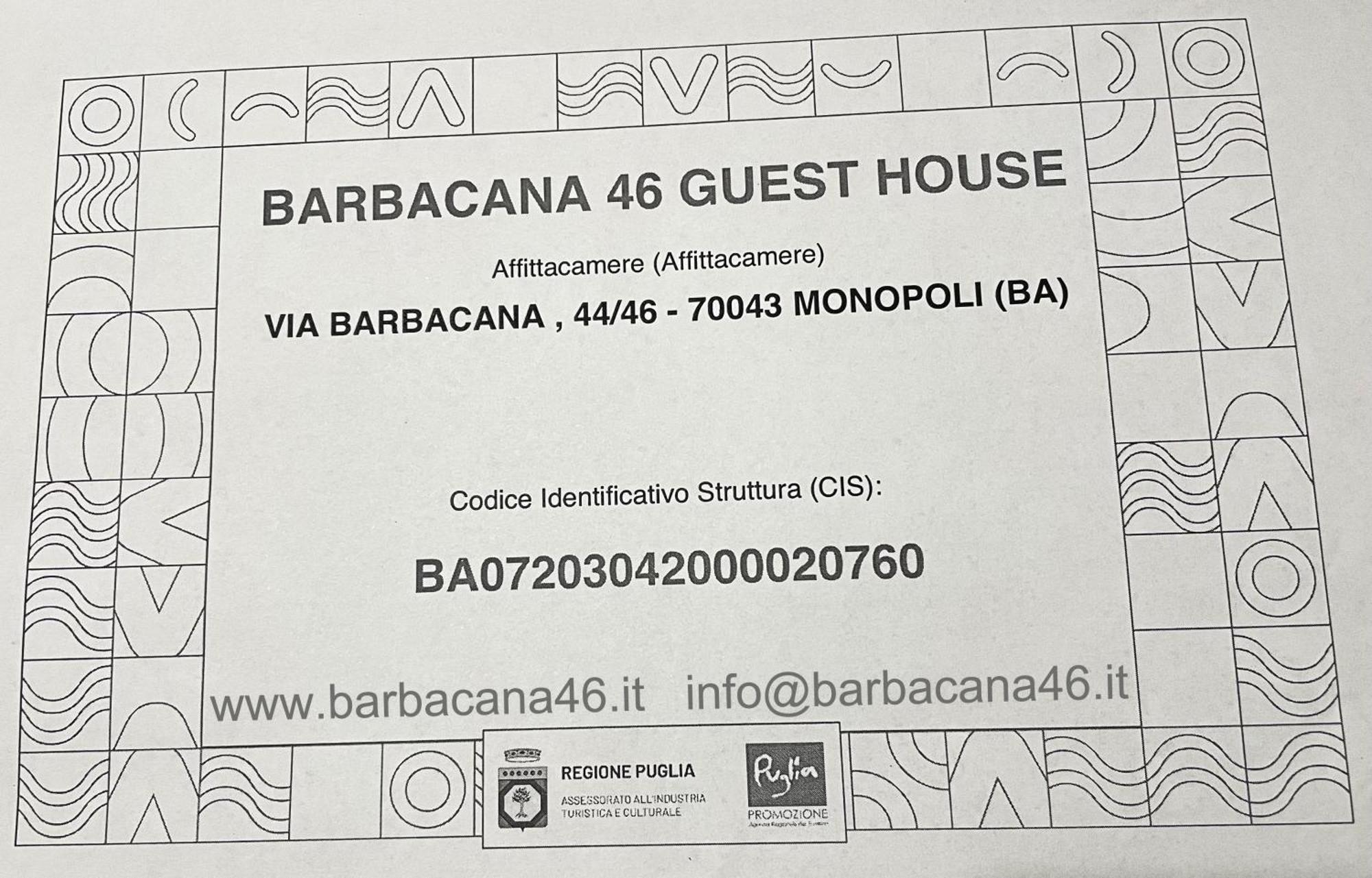 Barbacana46 Guest House Monopoli Eksteriør billede
